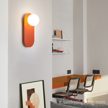 Luce murale murale arancione g9 colpente